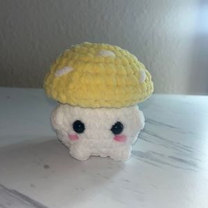 Yellow Chunky Mushroom Pop Crochet Plushie 🍄